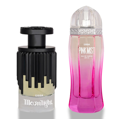 Ossa Moonlight Eau De Parfum 100ml And Pink Mist Eau De Parfum 100ml Long Lasting Perfume Combo For Men And Women (Pack of 2)