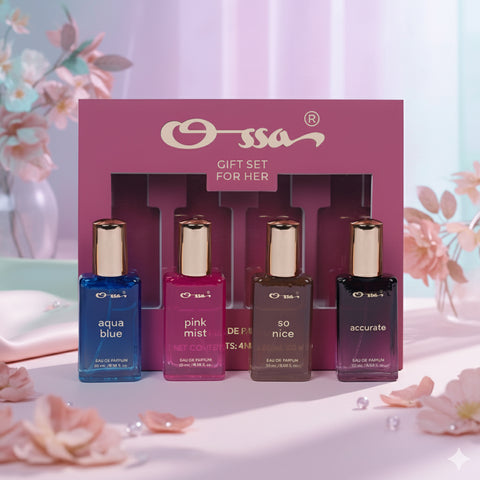 Ossa Gift Set For Her Eau De Parfum Perfume Combo Pack of 4 – 80ml