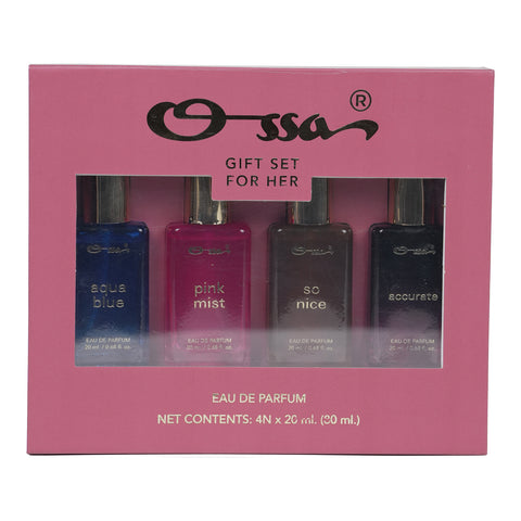 Ossa Gift Set For Her Eau De Parfum Perfume Combo Pack of 4 – 80ml