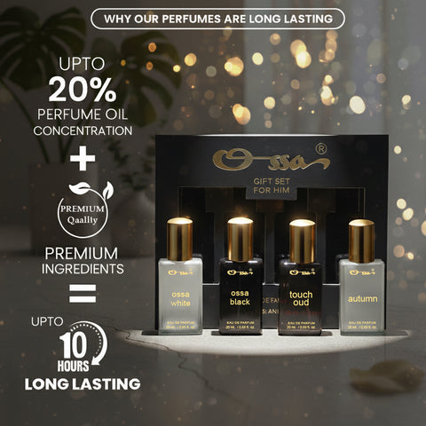 Ossa Long lasting Gift Set For Him & Her Eau De Parfum Combo 80MlL Each Pack of 2
