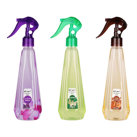 Ossa Lavender Fresh 300ml, Rajnigandha 300ml, Pure Sandal 300ml Air Freshener Combo