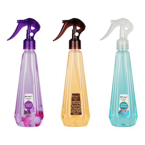 Ossa Lavender Fresh 300ml, Touch Oud 300ml, Ocean Breeze 300ml Air Freshener Combo