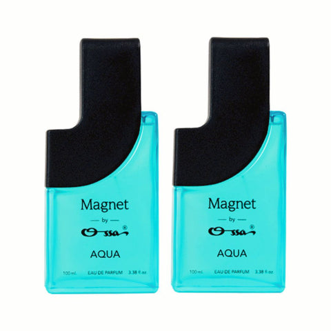 Ossa Magnet Aqua Unisex Eau De Perfume 100ml Long Lasting Perfume Combo For Men And Women (Pack of 2)