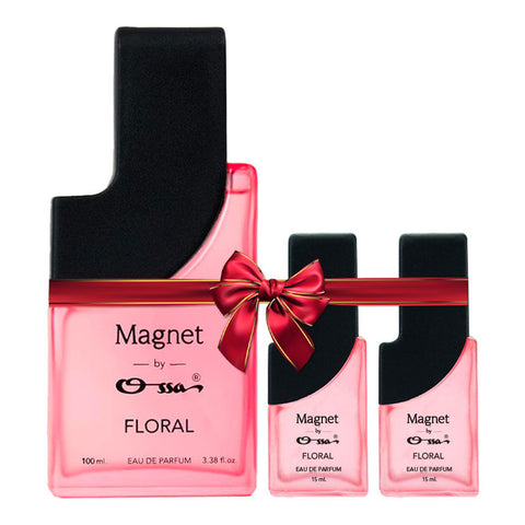 OSSA MAGNET FLORAL EDP 100ML, 15ML, 15ML (PACK OF 3)