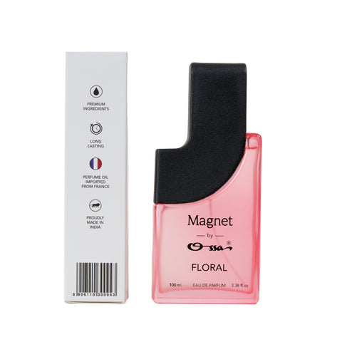 Ossa Magnet Floral Eau De Parfum 100ML With Cedarwood & Patchouli Fragrance| Premium Long Lasting Perfume for Men And Women | Perfect for Every Occasion