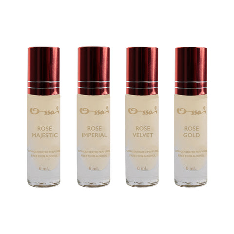 OSSA ROSE GOLD, IMPERIAL, VELVET & MAJESTIC CONCENTRATED PERFUME (PACK OF 4)