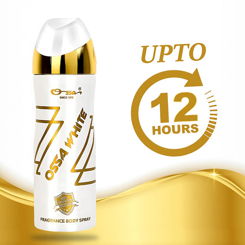 Ossa White Body Spray For Men & Women With Ambery And Woody Notes 200ML