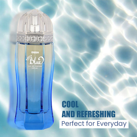 OSSA AQUA BLUE EDP 100ML LONG LASTING PERFUME FOR MEN (PACK OF 2)