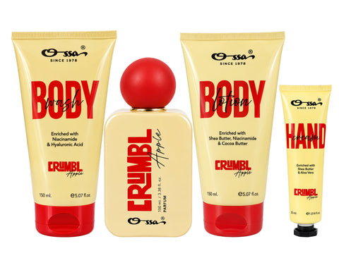 GOURMAND CRUMBL APPLE BODY WASH & LOTION, PARFUM & HAND CREAM