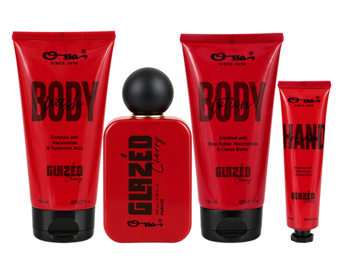 GOURMAND GLAZED CHERRY BODY WASH & LOTION, PARFUM & HAND CREAM