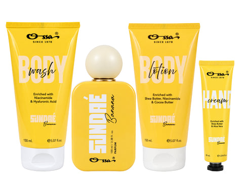 GOURMAND SUNDAE BANANA BODY WASH & LOTION, PARFUM & HAND CREAM
