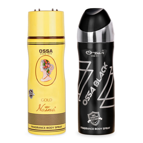 Ossa Black Body Spray And Gold Naina Body Spray