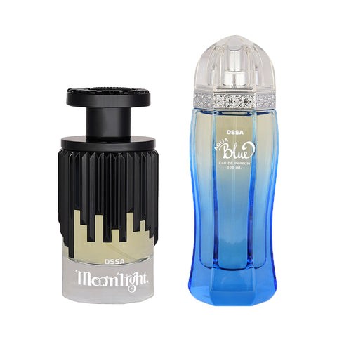 Ossa Moonlight Eau De Parfum 100ml And Aqua Blue Eau De Parfum 100ml Long Lasting Perfume For Men And Women (Pack of 2)