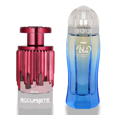 OSSA ACCURATE EDP 100ML AND AQUA BLUE EDP 100ML (PACK OF 2)