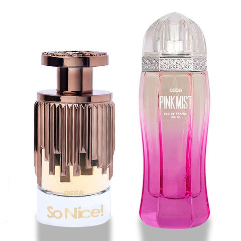 Ossa So Nice Eau De Parfum 100ml And Pink Mist Eau de Parfum 100ml Long Lasting Perfume Combo For Women (Pack of 2)