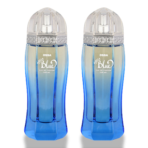 OSSA AQUA BLUE EDP 100ML LONG LASTING PERFUME FOR MEN (PACK OF 2)