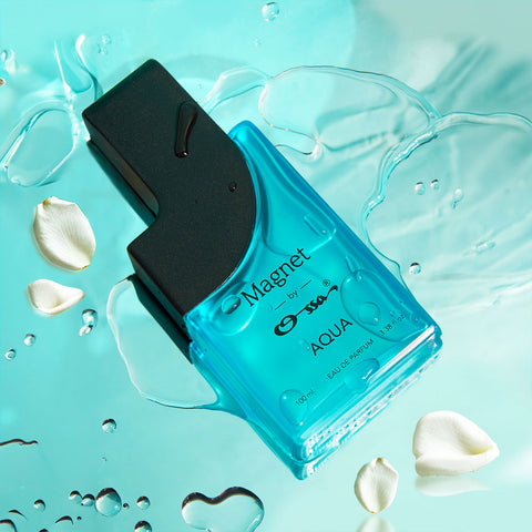 Ossa Magnet Aqua Eau De Parfum 30ML With Sandalwood & Musk Fragrance | Premium Long Lasting Perfume for Men & Women | Oceanic Scent for Daytime Events and Adventures