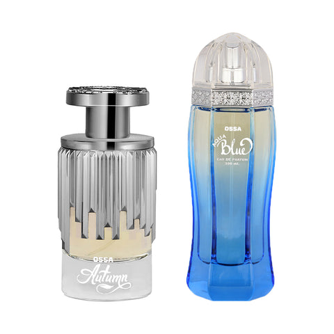 Ossa Autumn Eau De Parfum 100ml And Aqua Blue Eau De Parfum 100ml Long Lasting Perfume Combo For Men And Women (Pack of 2)