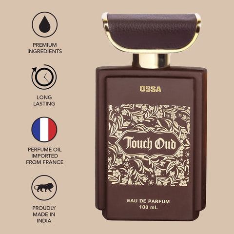 Ossa Touch Oud Eau De Parfum With Ambery And Oud Notes