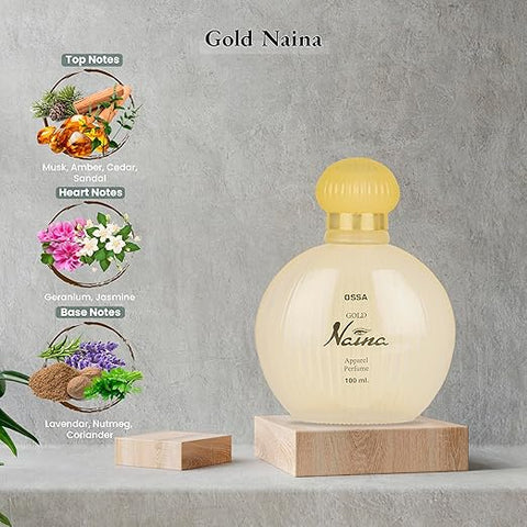 Ossa Gold Naina Eau De Parfum With Musky And Ambery Notes