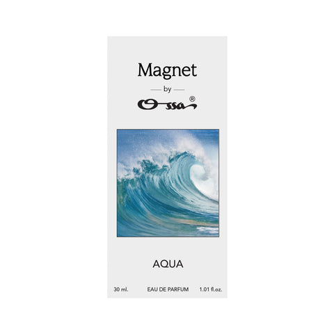 Ossa Magnet Aqua Eau De Parfum 30ML With Sandalwood & Musk Fragrance | Premium Long Lasting Perfume for Men & Women | Oceanic Scent for Daytime Events and Adventures
