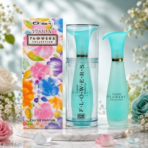 OSSA Vision Flower Perfume for Women, Blue | Long Lasting Luxury Fragrance for Women | Daily Wear, Party & Gift Perfume
