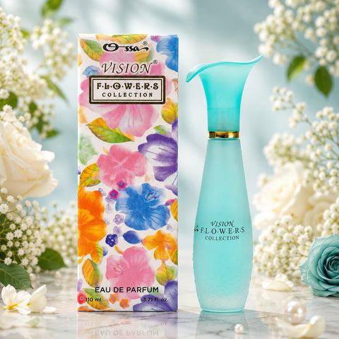 OSSA Vision Flower Perfume for Women, Blue | Long Lasting Luxury Fragrance for Women | Daily Wear, Party & Gift Perfume