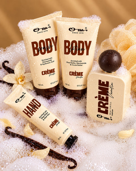 GOURMAND CREME VANILLA BODY WASH & LOTION, PARFUM & HAND CREAM