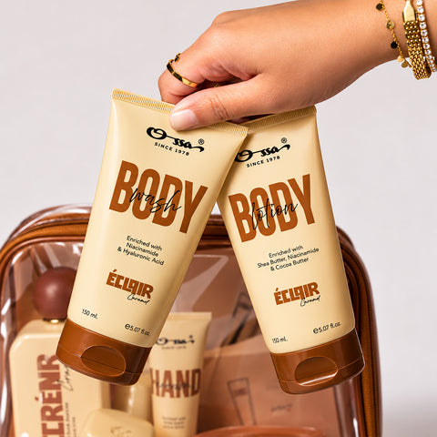 GOURMAND ECLAIR CARAMEL BODY WASH & LOTION, PARFUM & HAND CREAM