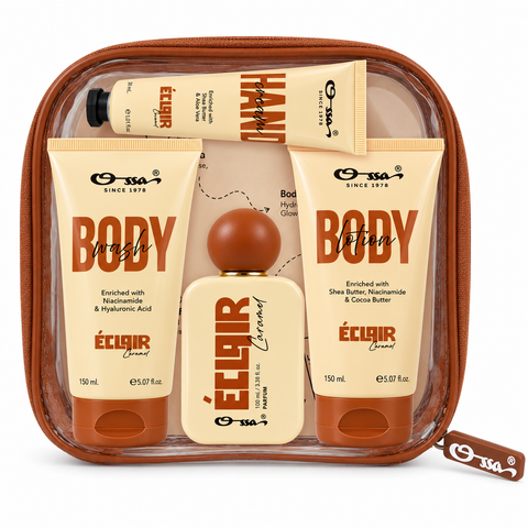 GOURMAND ECLAIR CARAMEL BODY WASH & LOTION, PARFUM & HAND CREAM