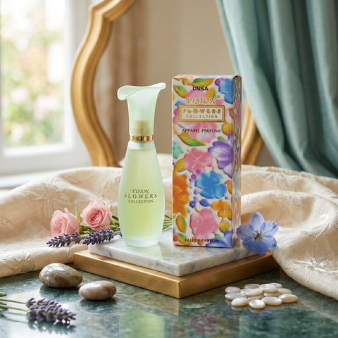OSSA Vision Flower Perfume for Women,  Green | Long Lasting Luxury Fragrance for Women | Daily Wear, Party & Gift Perfume