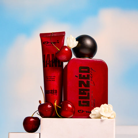 GOURMAND GLAZED CHERRY BODY WASH & LOTION, PARFUM & HAND CREAM