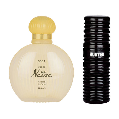 Ossa Gold Naina And Hunter EDP Perfumes Combo For Men And Women