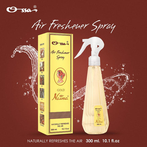 Ossa Gold Naina Air Freshener Liquid Spray 300ml Long Lasting Fragrance