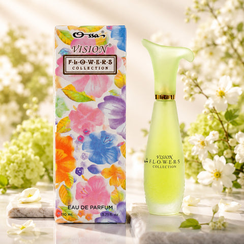 OSSA Vision Flower Perfume for Women,  Green | Long Lasting Luxury Fragrance for Women | Daily Wear, Party & Gift Perfume