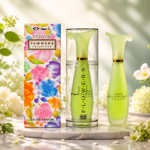OSSA Vision Flower Perfume for Women,  Green | Long Lasting Luxury Fragrance for Women | Daily Wear, Party & Gift Perfume