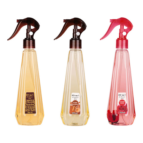 Ossa Touch Oud 300ml, Pure Sandal 300ml, Blooming Rose 300ml Air Freshener Combo