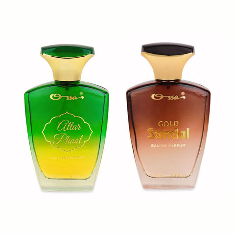 Ossa Attar Phool EDP 100ml And Gold Sandal EDP 100ml For Men And Women (Pack of 2)