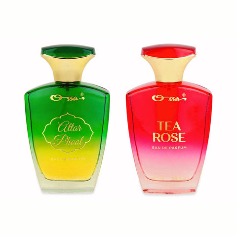 Ossa Attar Phool EDP 100ml And Tea Rose EDP 100ml For Men And Women (Pack of 2)