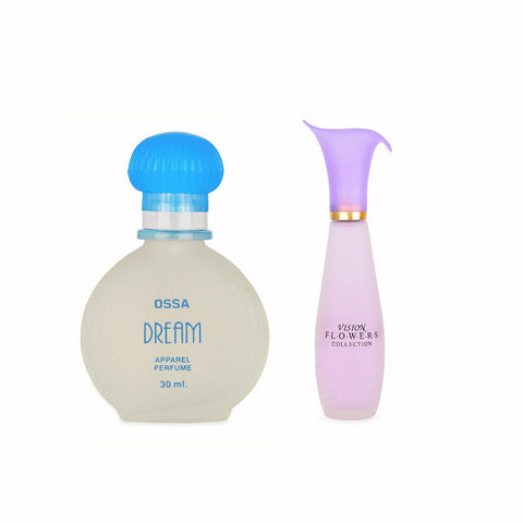 Ossa Dream Collection EDP 30ml And Vision Flower EDP 35ml Long Lasting Perfume Combo For Men And Women (Pack of 2)