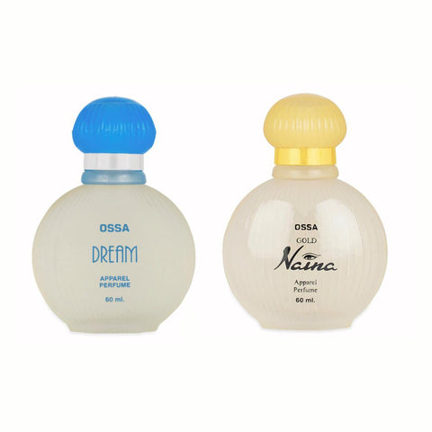 Ossa Dream Collection Apparel Perfume 60ml & Gold Naina Apparel Perfume 60ml