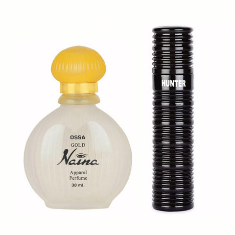 Ossa Hunter EDP 100ml And Gold Naina EDP 30ml Long Lasting Perfume Combo For Men & Women (Pack of 2)