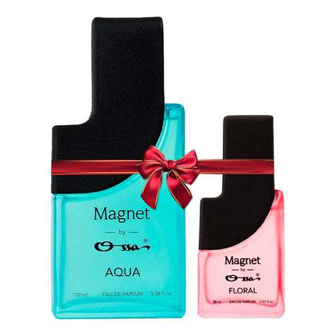 OSSA MAGNET AQUA EDP 100ML & FLORAL EDP 30ML (PACK OF2)