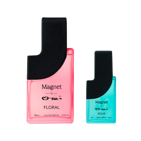 OSSA MAGNET FLORAL EDP 100ML & AQUA EDP 30ML (PACK OF 2)