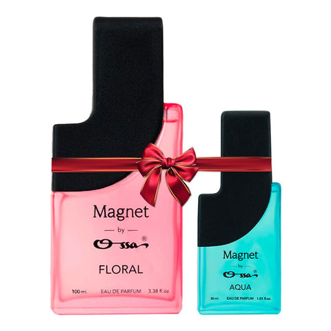 OSSA MAGNET FLORAL EDP 100ML & AQUA EDP 30ML (PACK OF 2)