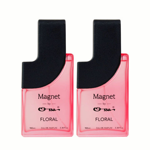 Ossa Magnet Floral Unisex Eau De Parfum 100ml Long Lasting Perfume Combo For Men And Women (Pack of 2)