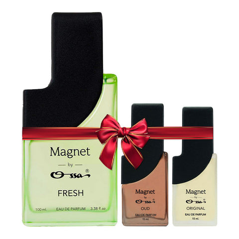 OSSA MAGNET FRESH EDP 100ML & OUD EDP 15ML & ORIGINAL EDP 15ML (PACK OF 3)