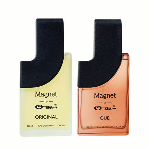 Ossa Magnet Original EDP 100ml & Oud EDP 100ml Long Lasting Eau De Parfum Perfume Combo for Men & Women (Pack of 2)