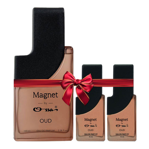OSSA MAGNET OUD EDP 100ML, 15ML, 15ML (Pack of 3)