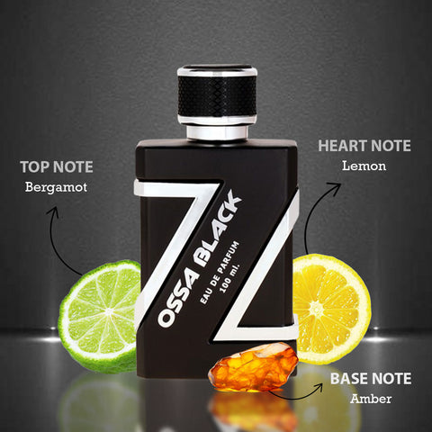 Ossa Black Eau De Parfum With Ambery And Citrusy Notes